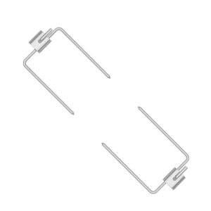 Short stainless steel claw for rotisserie